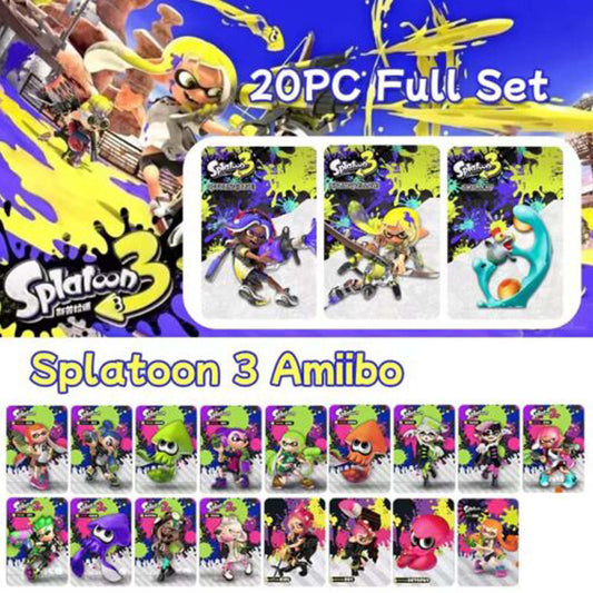 20 PCS Splatoon 3 Amiibo Mini Collection for Nintendo Switch | Switch OLED | Switch LITE