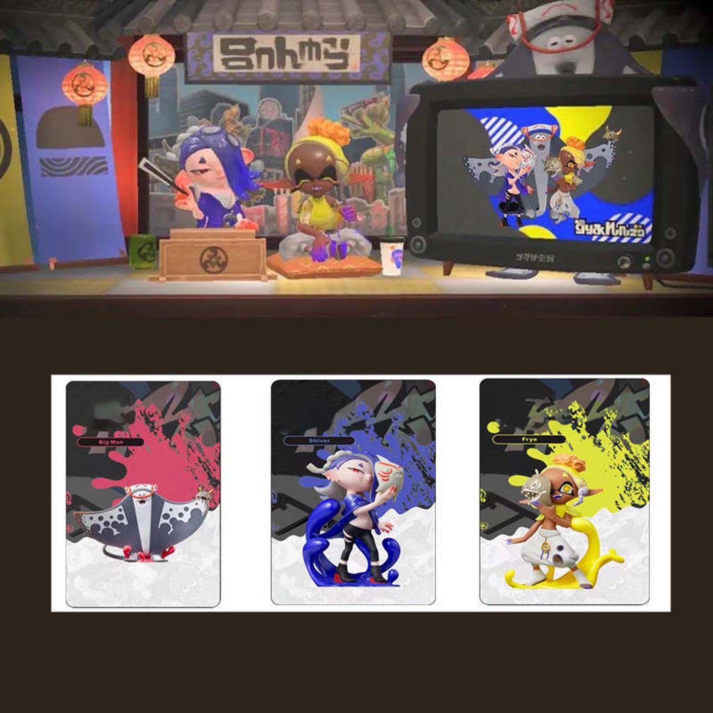 NEW Splatoon 3 Deep Cut trio NFC Amiibo Cards (Shiver + Big Man + Frye)