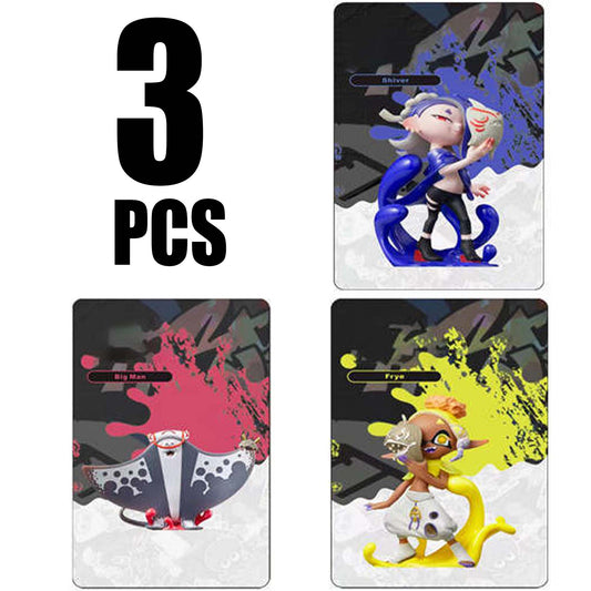 NEW Splatoon 3 Deep Cut trio NFC Amiibo Cards (Shiver + Big Man + Frye)