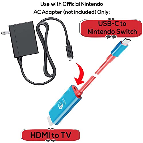 Portable Switch Dock USB Type C to HDMI Conversion Cable for